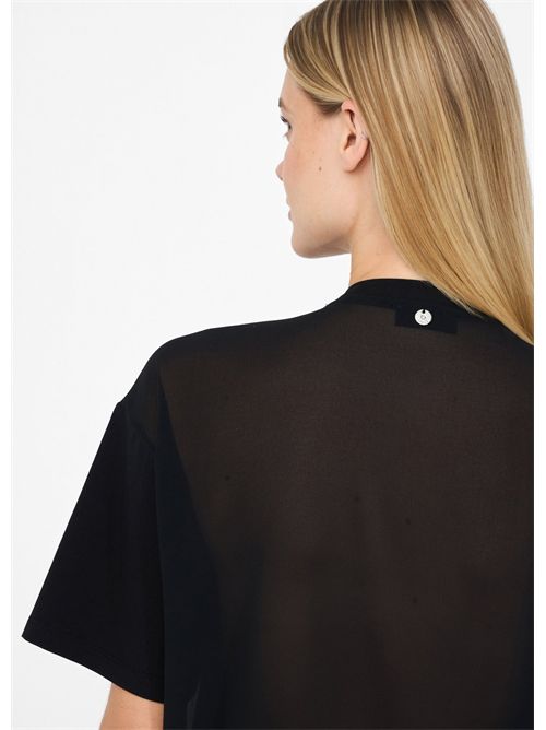 T-shirt con perle e strass LIU JO | CF5063J0088/22222